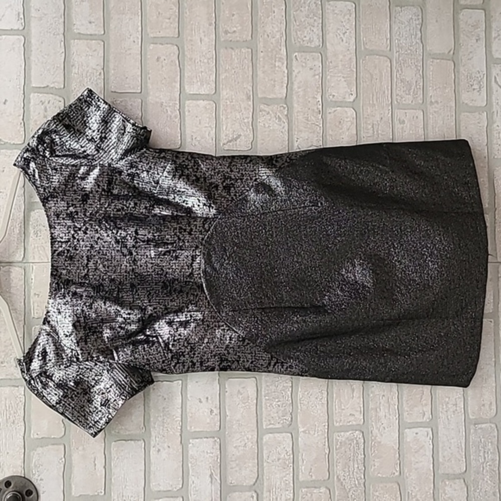 Lucy & Co Metallic Foil A-Line Dress Womens Size‎ Small​